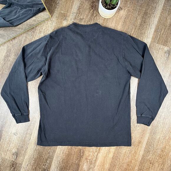 Carhartt Y2K Long Sleeve Faded Black Henley Shirt - Picture 3 of 6